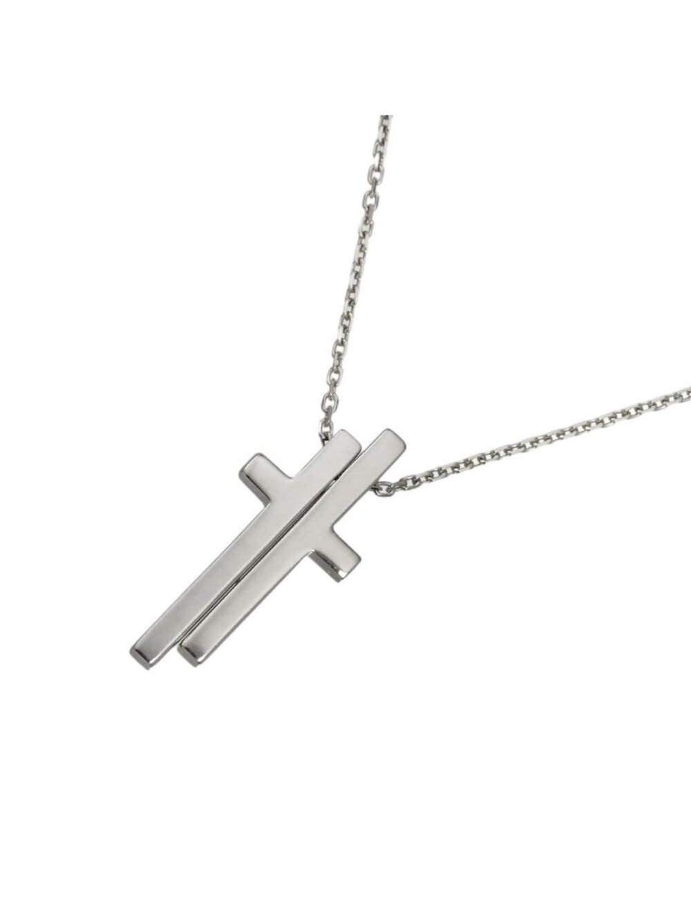 Gucci Separate Cloth Necklace 48 18k White Gold